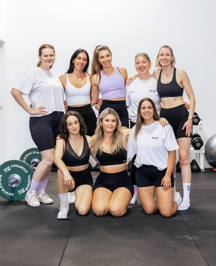 Women strength training at Busy Girl Club, Northbridge